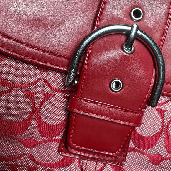 COACH Signature Gallery Orange Canvas Pleated Large Tote, EUC, MSRP $358. - Picture 12 of 12